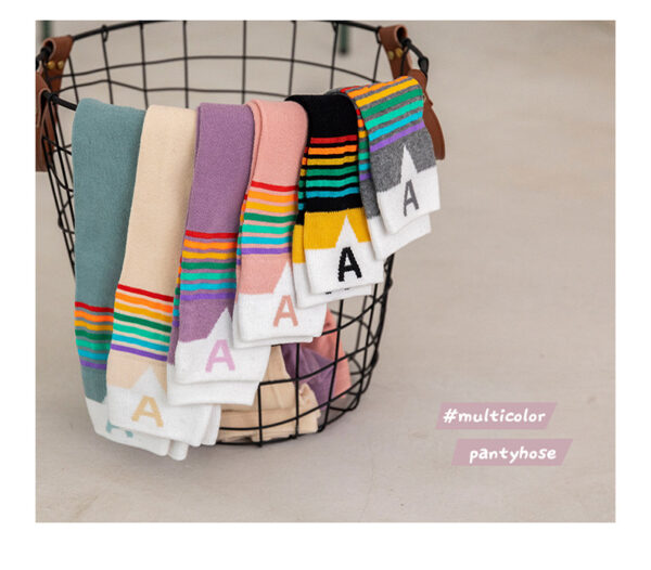 Medias pantys tejidas sin pie, coloridos LB Chile