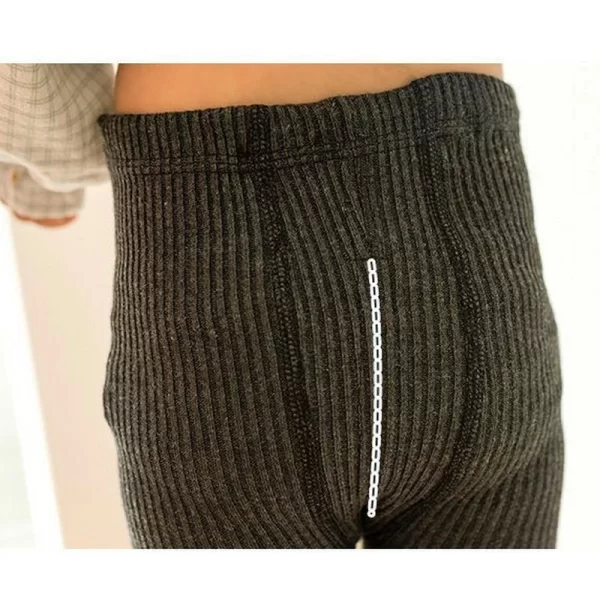 Pantys tejidas sin pie con volados y lazo