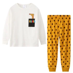 Conjunto pijama manga larga de algodón unisex