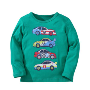Polera de algodón, manga larga niños