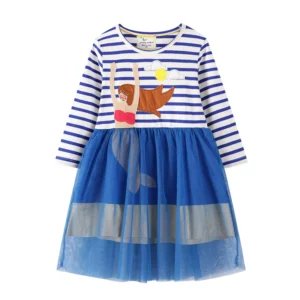 Vestido manga larga y tull Jumping Meters