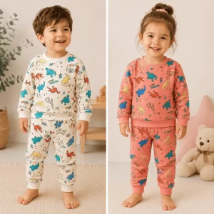 Conjunto de buzo dinosaurio de algodón para bebé