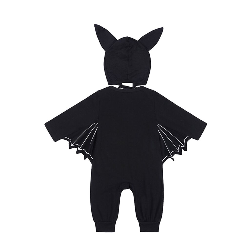 Disfraz De Murciélago Bebé Para Halloween | Body Con Orejas Y Alas De Murciélago + Calabaza Divertida | Traje De Esqueleto Suave Para 0-18 Meses | Ropa De Fiesta Temática