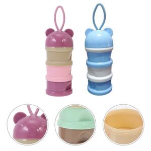 Dispensador Portátil De Alimentos Osito, 3 Compartimientos
