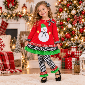 Conjunto Navideño Niña Muñeco de Nieve