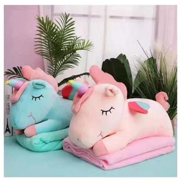 Cojín, peluche con manta