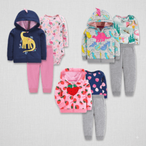 Conjunto 3 piezas de algodón para bebés
