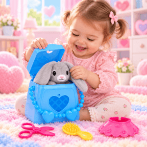 Bolso Transportador con Conejito de Peluche y Accesorios