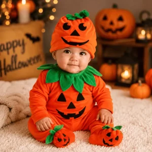 Conjunto de 3 piezas disfraz de calabaza para bebés