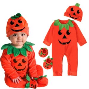 Conjunto de 3 piezas disfraz de calabaza para bebés