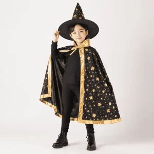 Capa y Sombrero de Bruja Infantil para Halloween