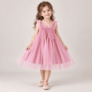 Vestido de niña estilo mariposa