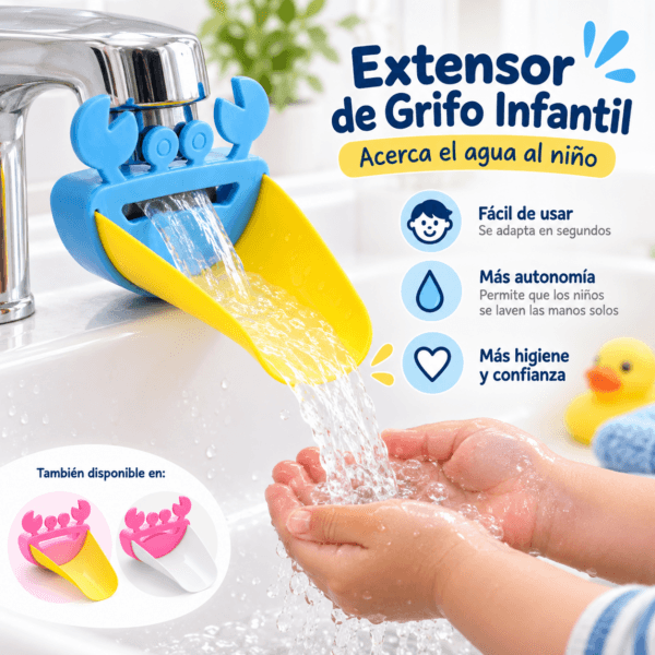 Extensor de grifo infantil para lavamanos