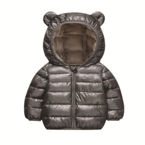 Parka metalizada con orejitas