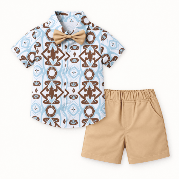 Conjunto niño retro con corbatín