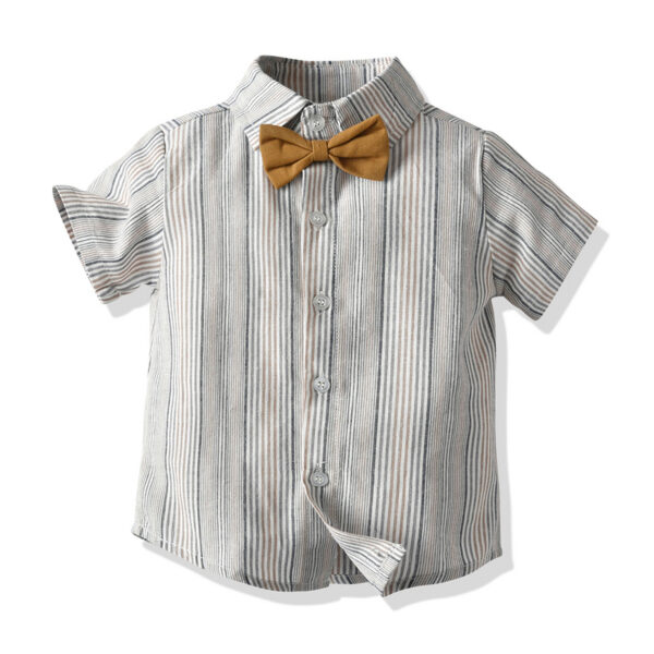 Conjunto de vestir con tirantes y lazo