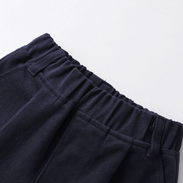 Set de pantalón de vestir, tirantes y lazo color azul