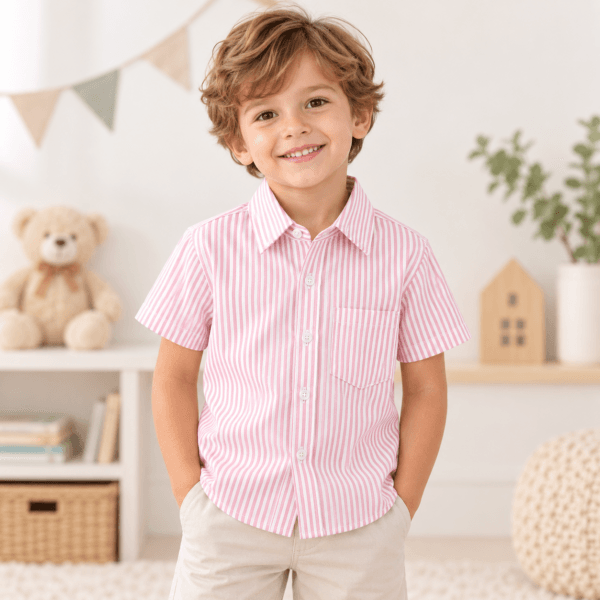 Camisa infantil clásica manga corta