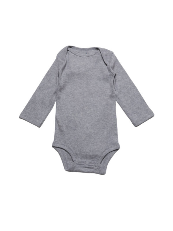 Body liso de manga larga color gris