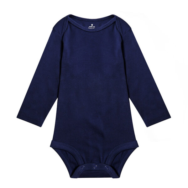 Body liso de manga larga color azul oscuro