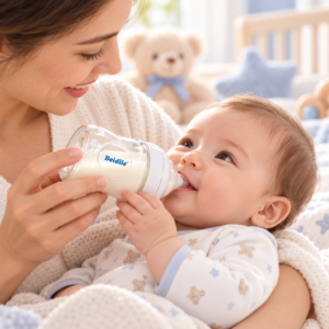 Mamadera de 125 ml con tetina y tapa