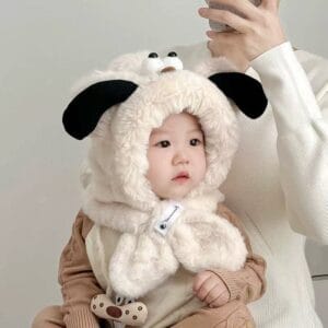 Gorro tejido con orejitas