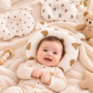 Almohada ergonómica con orejitas y centro cóncavo