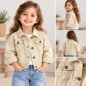 Chaquetas de mezclilla unisex para bebes y niños