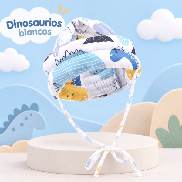 Casco protector antigolpes para bebé con dinosaurio