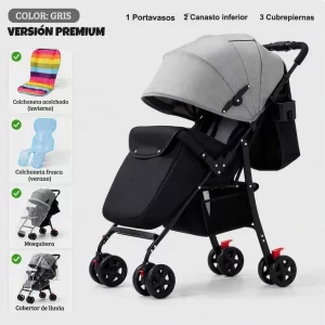Coche de paseo Algarrobo - Plegable y practivo - Version Premium