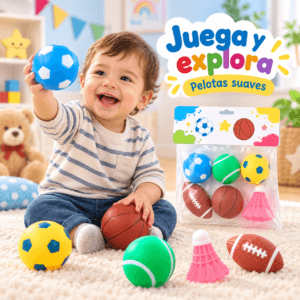 Set de Pelotas Deportivas Sensoriales para Bebé | Texturas y Estimulación Temprana