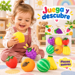 Set de Frutas Sensoriales para Bebé | Texturas y Estimulación Temprana