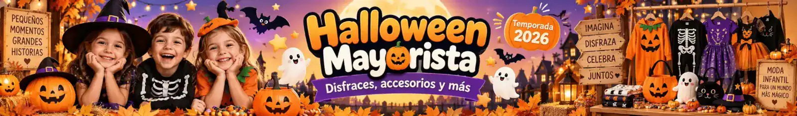 Temporada Halloween mayorista: disfraces, accesorios y más